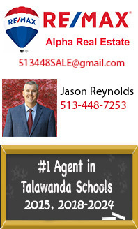 RE/MAX Jason Reynolds Advertisement "#1 Agent in Talawanda Schools: 2015, 2018-2024"